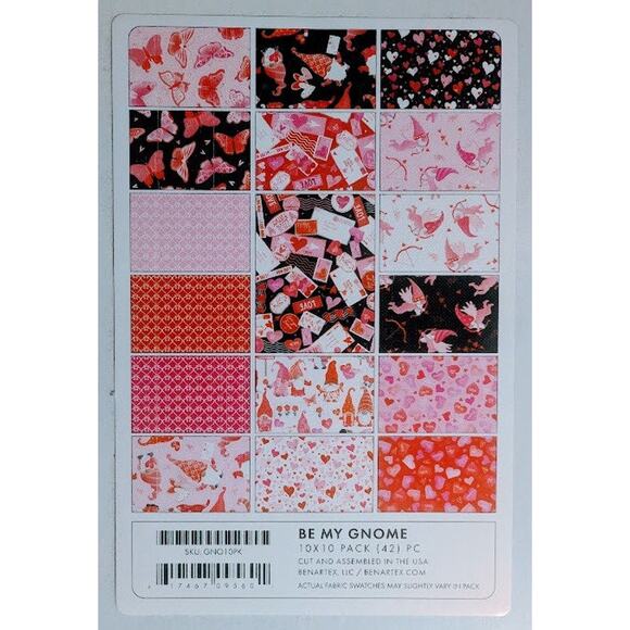 Be My Gnome Layer Cake Andi Metz Benartex Kanvas 10 inch Retired - Picture 3 of 6